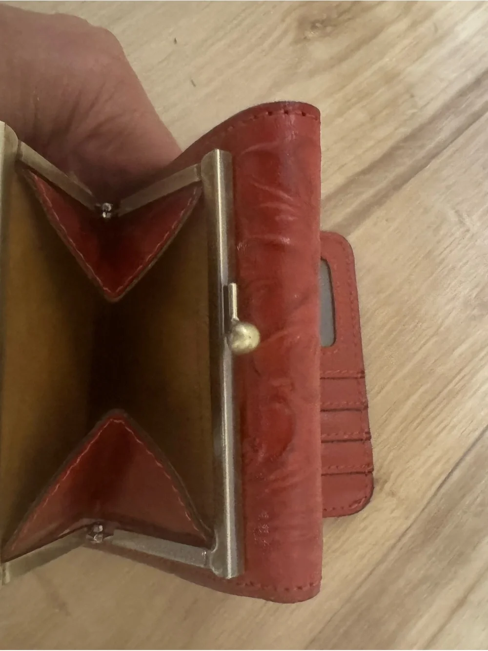 Patricia Nash Red Embossed Leather Card Holder